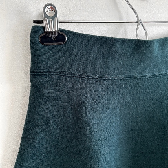 Aritzia Talula Knit Mini Skirt Green Circle Skirt Soft Cotton Size S - Picture 2 of 6